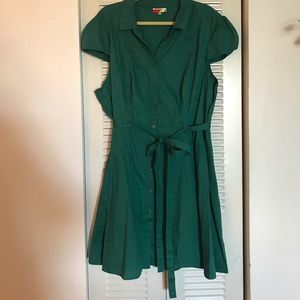 Modcloth British racing green dress, size 4x